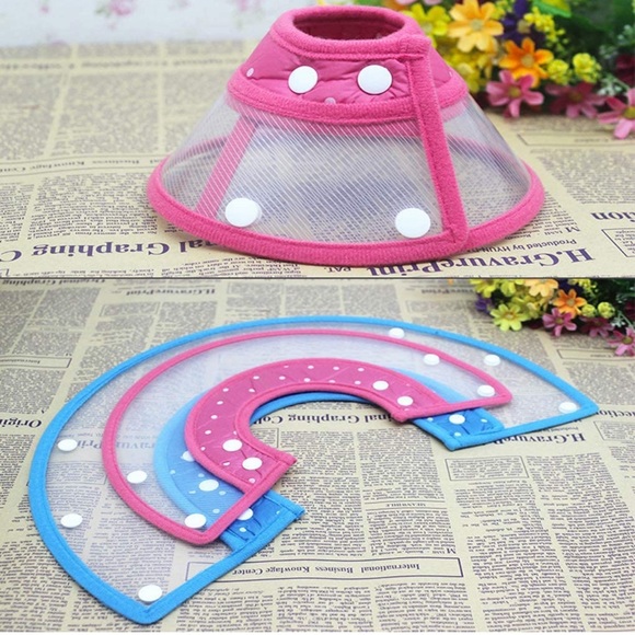 NEW Andiker Pet Dog Cat Recovery Cone Collar Pink Adjustable Size Small - Picture 4 of 10